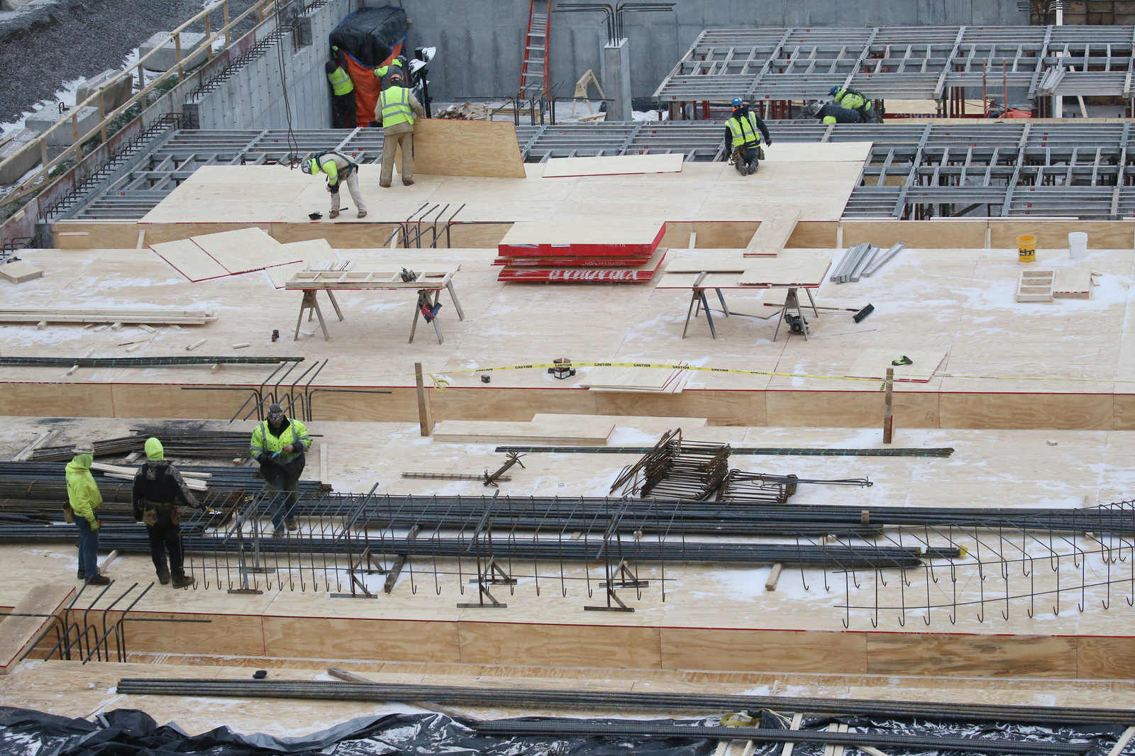 Preparing for concrete pour